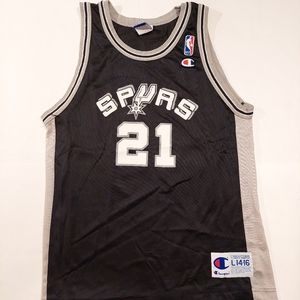 Vintage Champion Duncan #21 San Antonio Spurs Jersey Youth Large 14-16.
